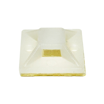 Mocowanie samoprzylepne do opasek zaciskowych, 1 szt. w kolorze białym - 20x20 mm - Trafiki