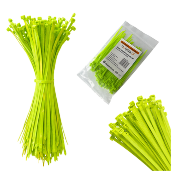 Opaski do kabli jasnozielone UV 2,5x100 mm – Trafiki