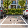 Blokada Parkingowa M-Shape 700 mm x 450 mm x 290 mm – Srebrna