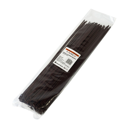 Opaski do kabli brązowe UV 3,6x370 mm – Trafiki