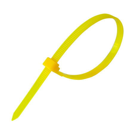 Opaski do kabli wielokrotnego użytku żółte UV 4,8x200 mm – Trafiki