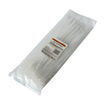 Opaski montażowe do kabli białe UV 3,5x250 mm – Trafiki