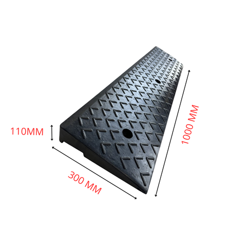 Najazd gumowy typu klin - 1000 mm x 300 x 110 mm - Trafiki