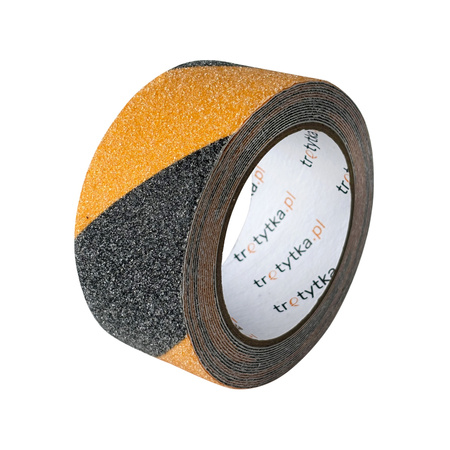 Taśma antypoślizgowa PVC żółto-czarna 50mm x 5m – Trafiki