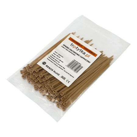 Opaski do kabli cappuccino UV 2,5x100 mm – Trafiki