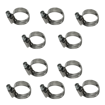 Komplet opasek ślimakowych typ W2 (10 szt.) Ø16-27 mm, szer.12 mm - Trafiki