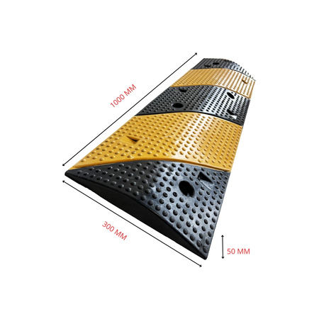 Podrzutowy próg kablowy, część środkowa, 1000 mm x 300 mm x 50 mm - Trafiki