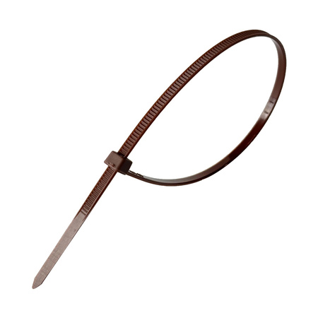 Opaski do kabli brązowe UV 3,6x250 mm – Trafiki