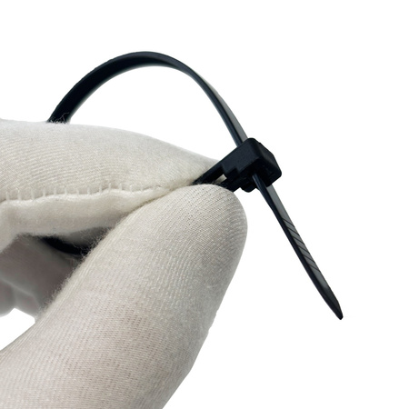 Opaski do kabli wielokrotnego użytku czarne UV 4,8x200 mm – Trafiki