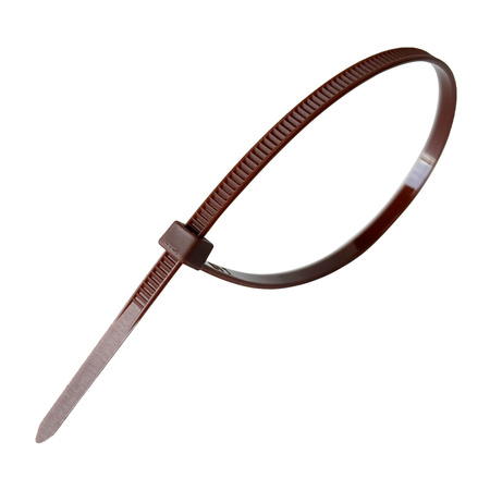 Opaski do kabli brązowe UV 3,6x200 mm – Trafiki