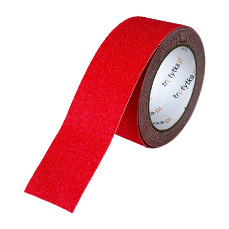 Taśma antypoślizgowa PVC czerwona 50mm x 5m – Trafiki