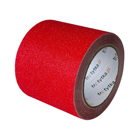 Taśma antypoślizgowa PVC czerwona 100mm x 5m – Trafiki