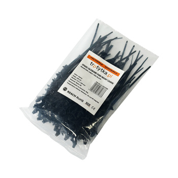 Opaski do kabli PUSH-MOUNT czarne 2,5x100 mm – Trafiki