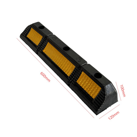 Zestaw Odbojnik parkingowy gumowy 600mm x 120mm x 100mm 2szt - Trafiki