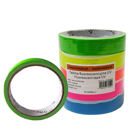 Taśma UV fluorescencyjna zielona, 20 mm x 5 m - Trafiki