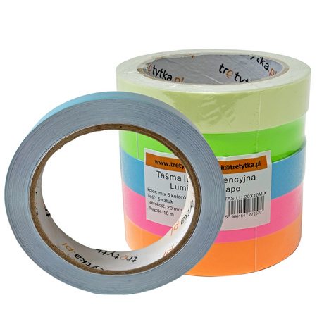 fluorescencyjna taśma w kolorze niebieskim 20 mm x 10 m - Trafiki