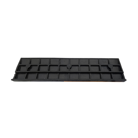 Najazd klinowy gumowy 1000 mm x 250 mm x 40 mm żółto czarny - Trafiki