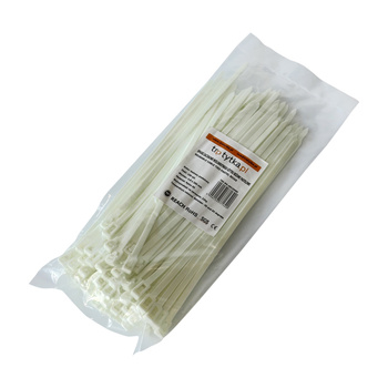 Opaski do kabli wielokrotnego użytku beżowe pastelowe UV 4,8x200 mm – Trafiki