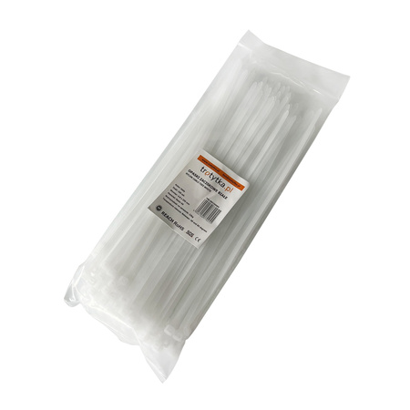 Opaski do kabli białe UV 4,8x250 mm – Trafiki