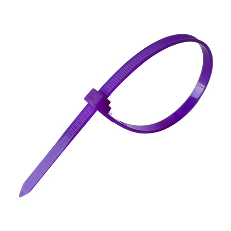 Opaski do kabli wielokrotnego użytku fioletowe UV 4,8x200 mm – Trafiki