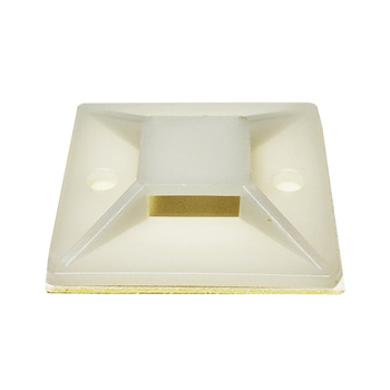 Mocowanie samoprzylepne do opasek zaciskowych, 1 szt. w kolorze białym - 40x40 mm - Trafiki