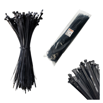 Opaski do kabli czarne UV 7,6x430 mm – Trafiki
