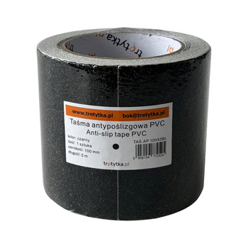 Taśma antypoślizgowa PVC czarna 100mm x 5m – Trafiki