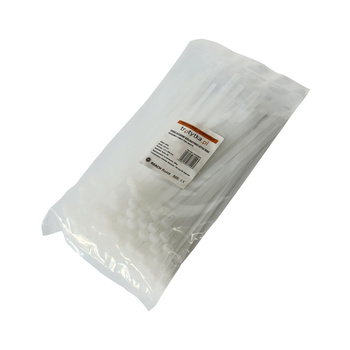 Opaski do kabli wielokrotnego użytku białe UV 7,2x200 mm – Trafiki