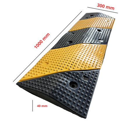 Próg zwalniający typu podrzutowego - 1000 mm x 300 mm x 40 mm - Trafiki