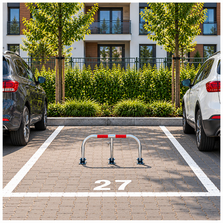Blokada Parkingowa M-Shape 700 mm x 450 mm x 290 mm – Srebrna