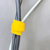 Rzepowy organizer do przewodów 310 mm żółty 8 sztuk - Trafiki