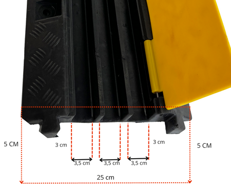 Najazd kablowy 3-kanałowy 1000x300x50 mm – Trafiki