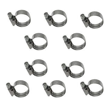 Komplet opasek ślimakowych typ W2 (10 szt.) Ø16-25 mm, szerokość 12 mm, 10 sztuk - Trafiki