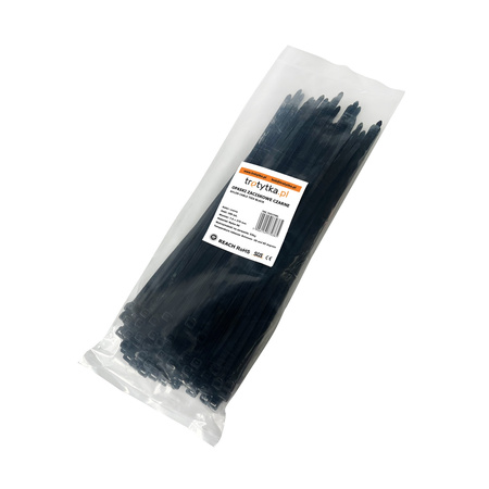 Opaski do kabli czarne UV 7,6x370 mm – Trafiki