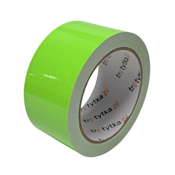 Luminescencyjna taśma klejąca w kolorze zielonym - 50 mm x 10 m - Trafiki