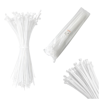 Opaski do kabli białe UV 7,6x430 mm – Trafiki