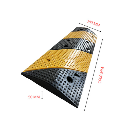 Próg zwalniający typu podrzutowego - część środkowa - 1000 mm x 300 mm x 50 mm - Trafiki