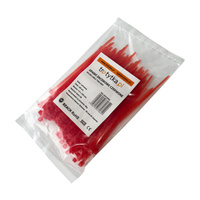 Opaski do kabli czerwone UV 2,5x100 mm – Trafiki