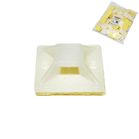 Mocowanie do zacisków kablowych 20x20 mm, kolor biały – 100 sztuk - Trafiki