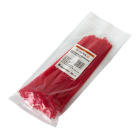 Opaski do kabli wielokrotnego użytku czerwone UV 4,8x200 mm – Trafiki