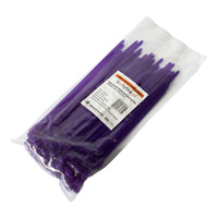 Opaski do kabli wielokrotnego użytku fioletowe UV 4,8x200 mm – Trafiki