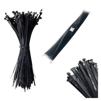 Opaski do kabli czarne UV 8,5x1200 mm – Trafiki