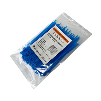 Opaski do kabli niebieskie UV 2,5x100 mm – Trafiki