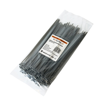 Opaski do kabli szare UV 3,6x200 mm – Trafiki