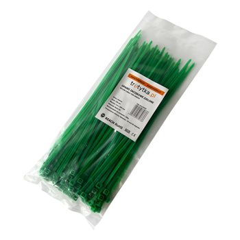 Opaski do kabli zielone UV 3,6x200 mm – Trafiki