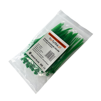 Opaski do kabli zielone UV 2,5x100 mm – Trafiki