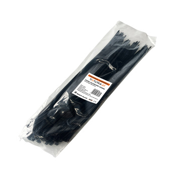 Opaski do kabli czarne UV 4,8x380 mm – Trafiki