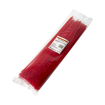 Opaski do kabli czerwone UV 3,6x370 mm – Trafiki