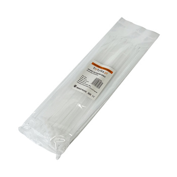 Opaski do kabli białe UV 3,6x250 mm – Trafiki