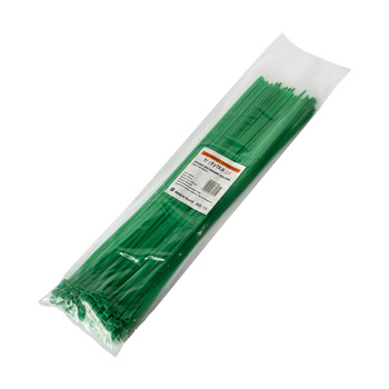 Opaski do kabli zielone UV 3,6x370 mm – Trafiki